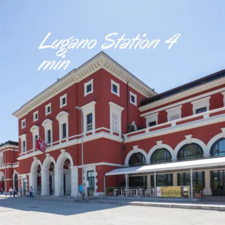 Duplex Loft In Lugano Center With Garden, Wi-Fi -By Easylife Swiss Lägenhet Exteriör bild